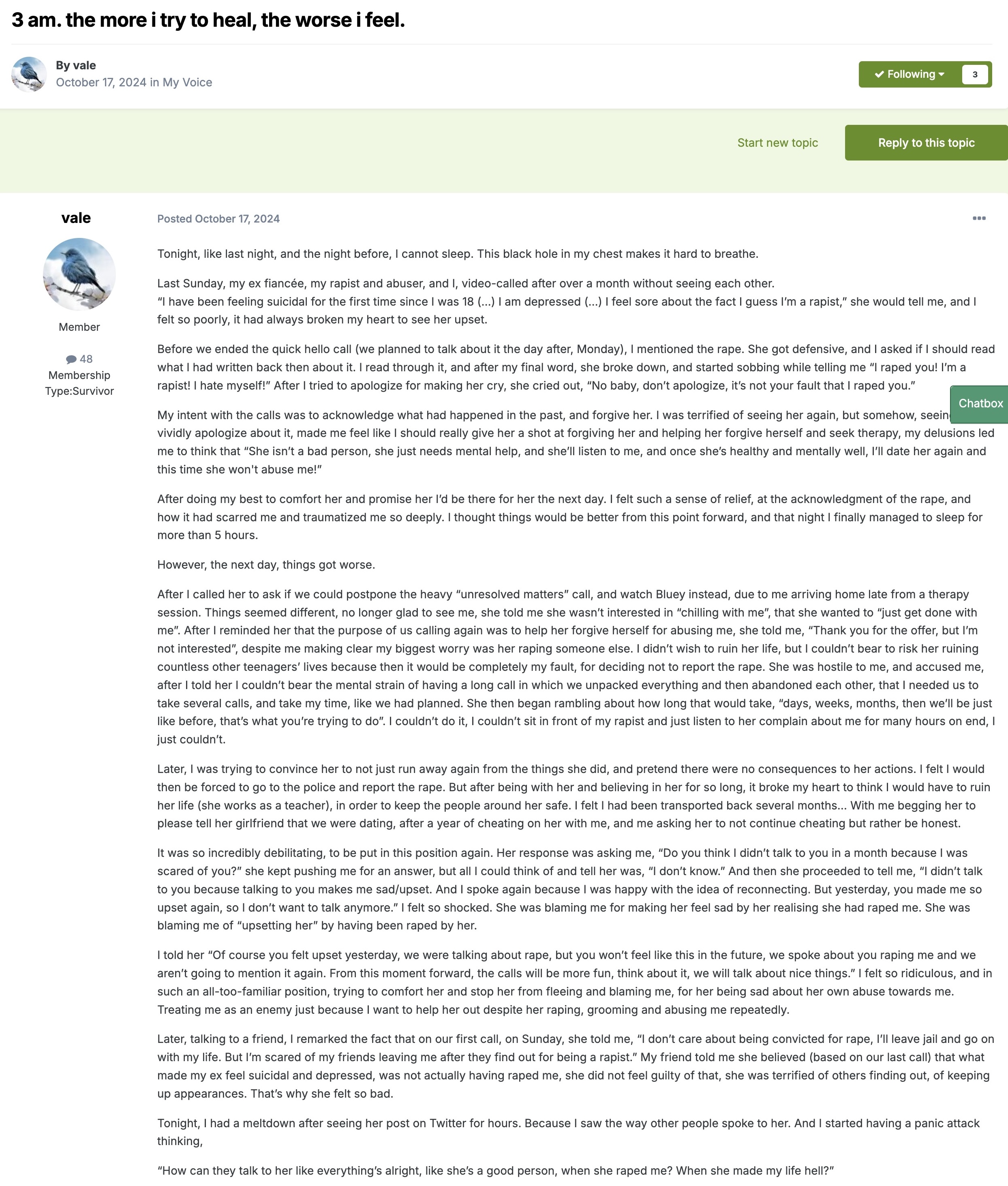 Roza dismisses her actions