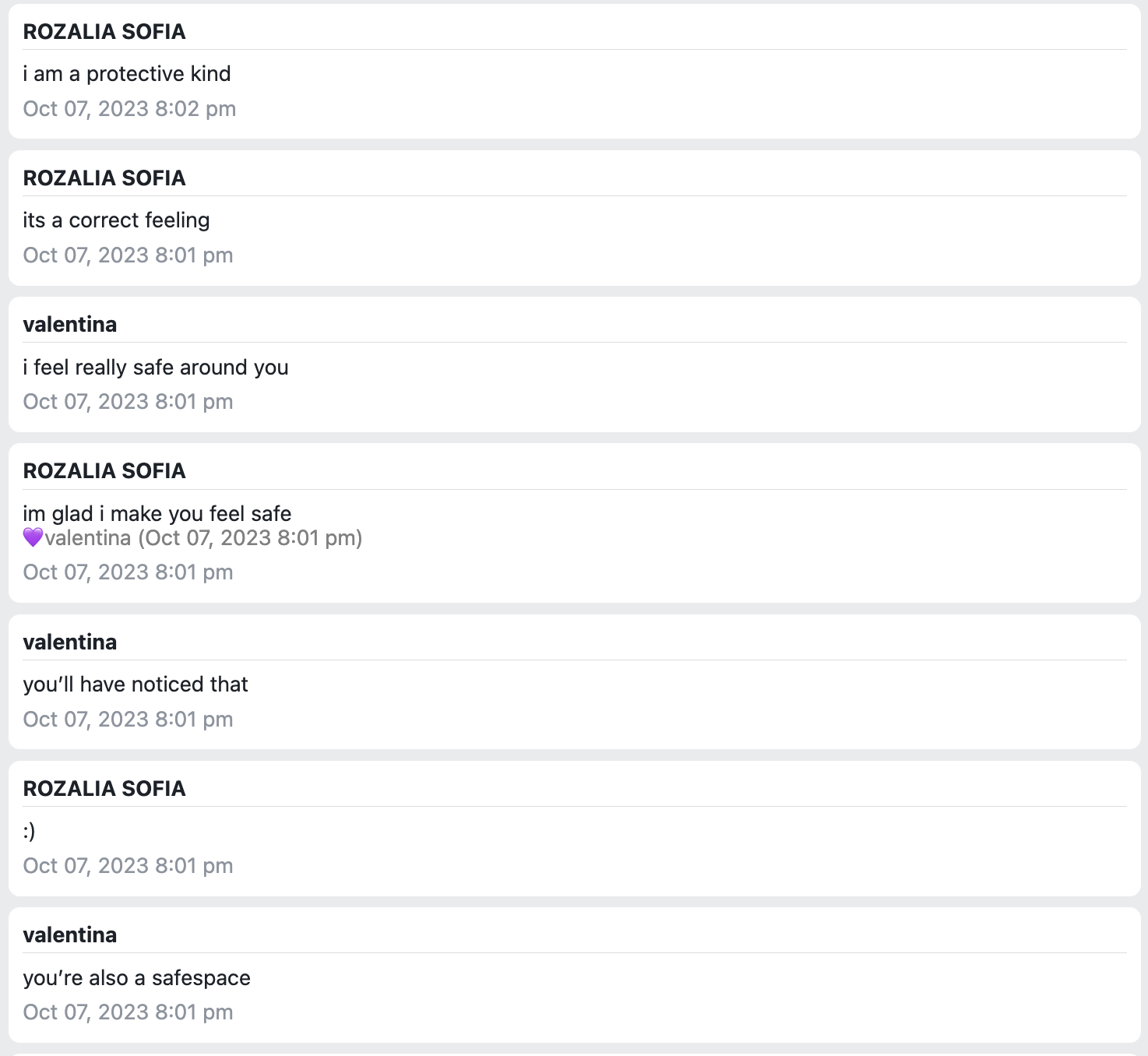 Roza made me feel safe at first